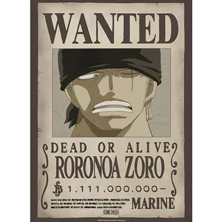 Gb Eye Poster One Piece Wanted (Wanted Zoro)