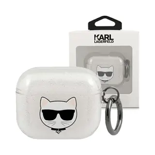 Karl Lagerfeld Karl - Lagerfeld - KLA3UCHGS AirPods - 3 - Cover - Zilver/zilver - Glitter - Choupette