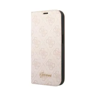 Guess GUBKP14XHG4SHP IPhone 14 Pro Max 6, 7" Różowy/roze Boek 4G Vintage Gold Logo (Apple IPhone 14 Pro Max), Smartphonehoes, Roze, Roze