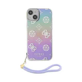 Guess Back Cover - Apple IPhone 15 - Paars - Slank Ontwerp Met Polskoord