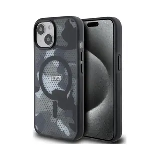 Tumi TUHMP15STCAMK IPhone 15 / 14 / 13 6, 1" Czarny/zwarte Hardcase Frosted Camo Print MagSafe (Apple IPhone 15), Smartphonehoes, Zwart