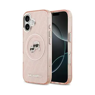 Karl Lagerfeld Case Iml Glitter Karl & Choupette Heads Logo Voor Iphone 17