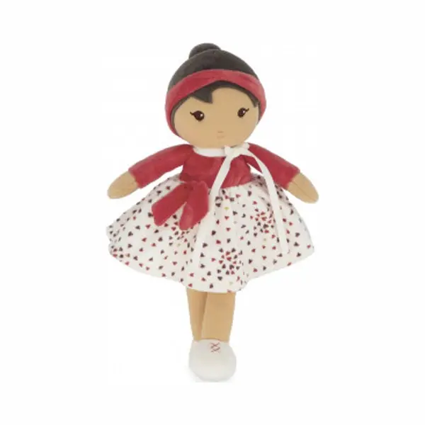 Kaloo - Tendresse - My 1st Fabric Doll Emilie - 25 Cm Rag Doll - Micro Velvet Skirt & Red Wrap - Pretty Gift Box - Customizable Ribbon - From Birth, thumbnail