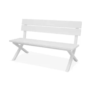 Vita Tuinbank Crossway Alu L160 Cm Wit Mat