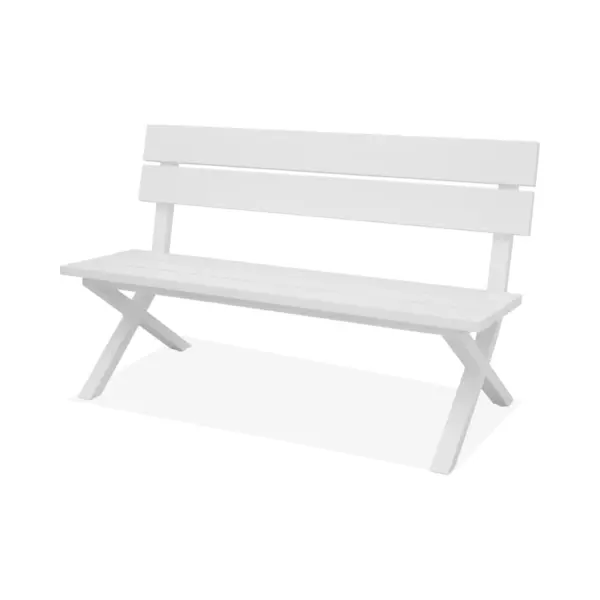Vita Tuinbank Crossway Alu L160 Cm Wit Mat thumbnail