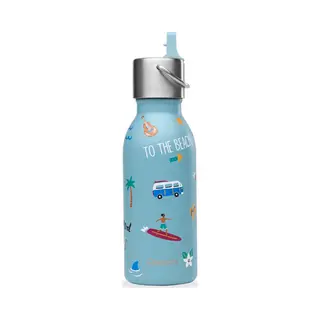 Qwetch - Isothermische Fles - Kids Honolulu Blauw- 350ml