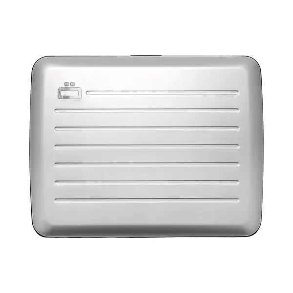 ÖGon -Designs- Aluminium Geldbörse, Große Kapazität Mit Metallverschluss, Rfid Schutz Vor Betrug Und Entmagnetisierung, Modell Smart Case Oslo thumbnail