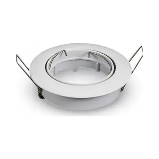 V-tac - Runder Led-einbaustrahlerhalter Gu10 Und Gu5.3 (mr16) Farbe Weiß Einstellbar