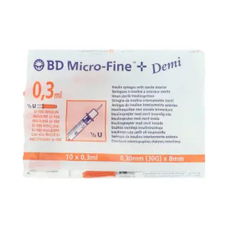 Bd Micro-Fine+ Demi Insulin Spritzen 0, 3 Ml (30G) | 10 Stück