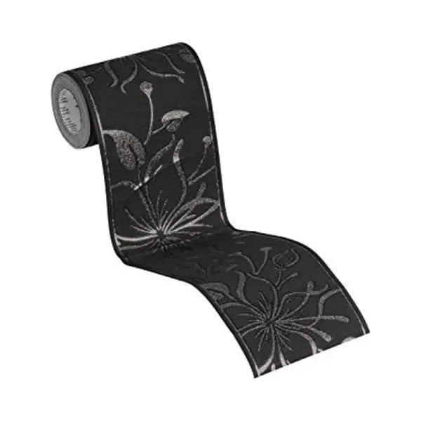 A.S. Création Selbstklebende Bordüre - Papierbordüre Mit Wundervollen Blumen In Schwarz Und Kupfer - Auf 5, 00 M X 0, 13 M Je Rolle thumbnail