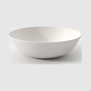 Villeroy & Boch Villeroy Und Boch - Manufacture Collier Blanc Deko-/Obstschale, Formschöne Schale Für Obst Und Dekoration, Premium Porzellan, Handwäsche, Weiß