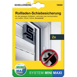 Schellenberg Rollladensicherung Gegen Hochschieben Des Rollladens, System Mini Und Maxi (Set, 2-tlg), Rollladen-Schiebesicherung, Einbruchshemmend