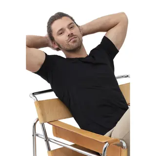 Mey T-Shirt V-hals Zwart, Effen
