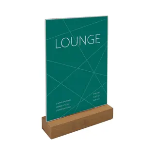 Sigel TA254 sign holder/information stand A5 Acrylic Brown, Transparent