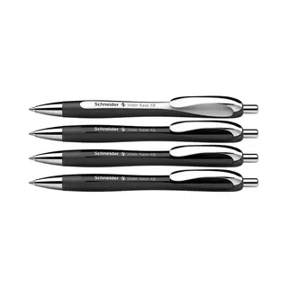 Schneider Ag Slider Rave Blue Clip-on retractable ballpoint pen Extra Bold 4 pc(s)