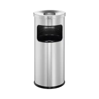 Durable Waste basket with ashtray Safe round