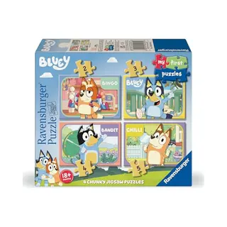 Ravensburger Kinderpuzzel - Bluey 4 In A Box - Vanaf 18 Maanden