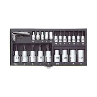 Proxxon Industrial 23102 Torx® Socket-Wrench Set Special - 24 Piece