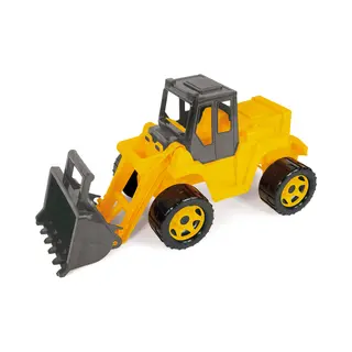 Lena Giga Trucks Shovel Pro Zwart / Geel (sit on) - 63cm