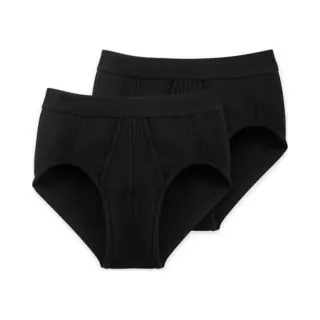 Schiesser Herren Authentic Sportslip - 4er Pack - (Schwarz, 8)