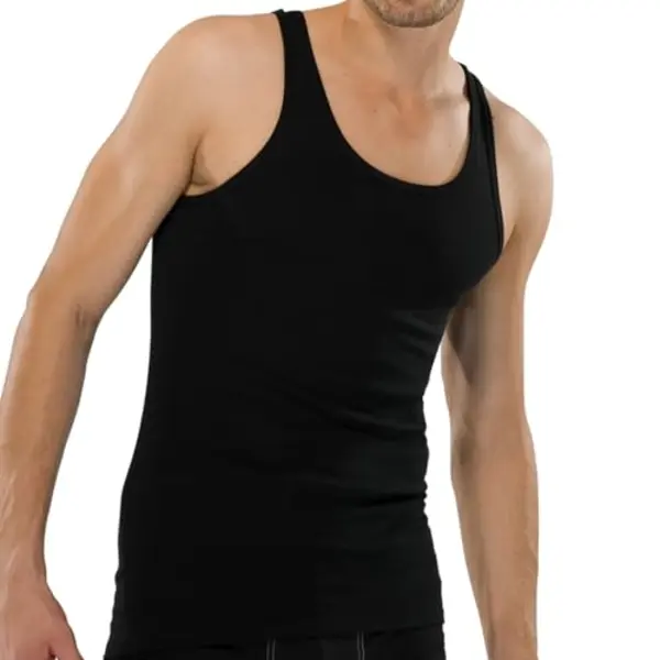 Schiesser Herren Unterhemd 005120, Gr. 6 (L), Schwarz (000-schwarz) thumbnail