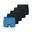 blauw, wit, zwart