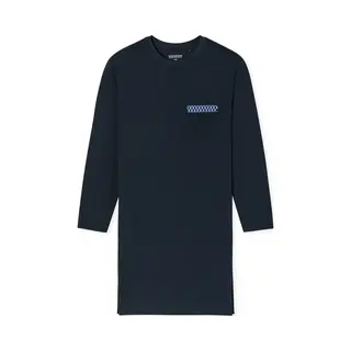 Schiesser Pyjama Lang 'Comfort' Blauw / Navy
