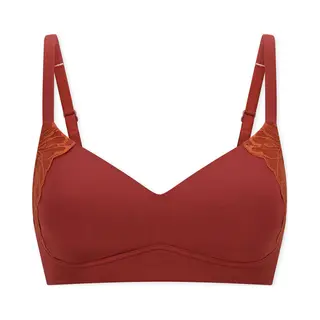 Schiesser Bh ' Unique Premium ' Bruin / Donkeroranje / Rood