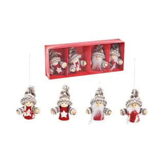 G. Wurm 10033328 decoratief beeld & figuur Grijs, Rood, Wit Hout