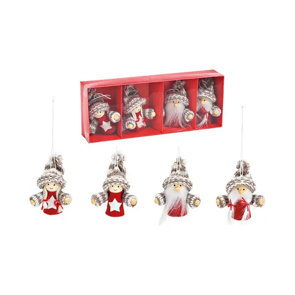 G. Wurm 10033328 decoratief beeld & figuur Grijs, Rood, Wit Hout thumbnail