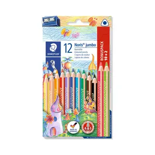 Staedtler 128 Schwarz, Blau, Bordeaux, Braun, Grün, Hellblau, Hellgrün, Orange, Pfirsich, Rot, Violett, Gelb 12 Stk.