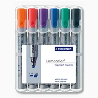 Staedtler 356 B WP6 marker 6 pc(s) Blue, Green, Orange, Red, Violet