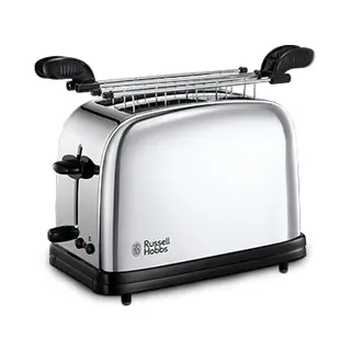 Russell Hobbs 23310-57 broodrooster 2 snede(n) Zwart, Zilver