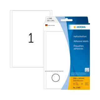 Herma Multi-purpose labels 100x149 mm white paper matt hand inscription 32 pcs.