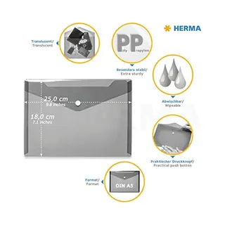Herma Dokumententasche, Pp, Din A5, Orange