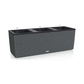 Lechuza Trio Cottage 40 - Plantenbak - Met Uitneembare Binnenbakken - Met Bewateringssysteem - All-In-One Set Met Lechuza-Pon - Graniet