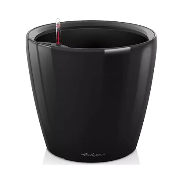 Lechuza Pflanztopf Classico Ls 43 Schwarz Hochglanz 16089 thumbnail