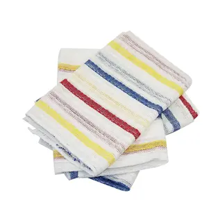 Aqualine 9006-02425 Spültuch 2er, Gestreift Weiß