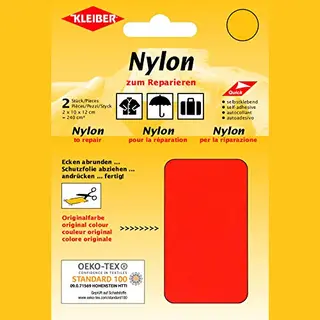 Kleiber 240 Sq Cm Nylob Self Adhesive Repair Patch For Tents/Umbrellas, Neon Orange