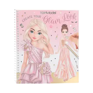 Depesche 13583 TOPModel Create Your Glam Look Colouring Book Set With 36 Pages For Designing Outfits, Includes 6 Sticker Sheets