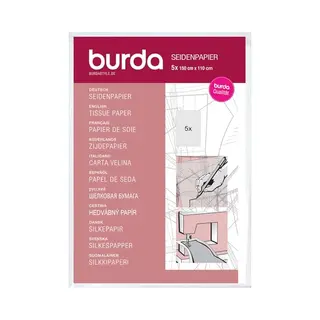 burdastyle Burda Dressmakers Plain Tissue Paper, 5 Sheets, 150cm X 110cm