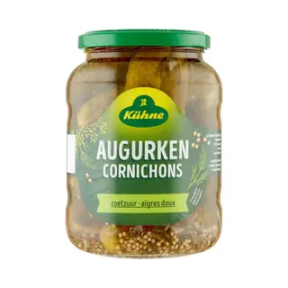 Kühne Augurken Cornichons 6 X 670g Glas (Essiggurken)