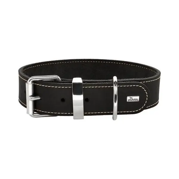 Hunter Aalborg Special Hundehalsband, Leder, Strapazierfähig, Komfortabel, 65 (L), Schwarz thumbnail