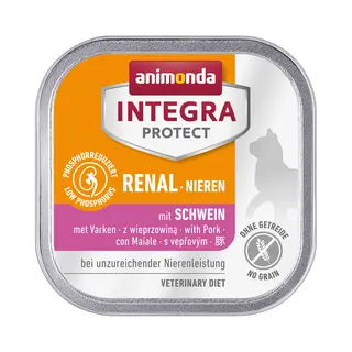 Animonda Integra Protect Nieren Katzenfutter - Schälchen - Schwein - 16 X 100 G