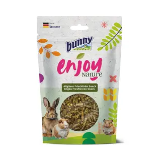 Bunny EnjoyNature Allgäuer FrischGrün Snack | 200 G | Snack Für Zwergkaninchen, Meerschweinchen, Chinchillas & Degus | Kann Die Zahnpflege