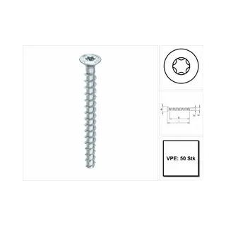 Heco Schrauben Heco Multi-Monti Plus Schraubanker 7, 5x100 Mm Senkkopf Verzinkt / 1 Packung = 50 Stück