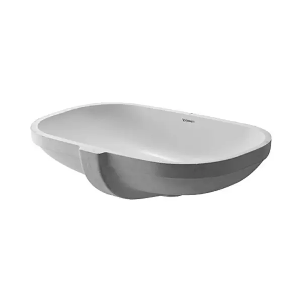 Merkloos Duravit D-Code - Onderbouwwastafel 49x29cm - 2 Kraangaten - Wit thumbnail