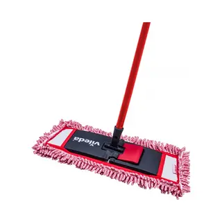 Vileda 4023103143593 Mop Mikrofaser Nassfaser Rot, Weiß