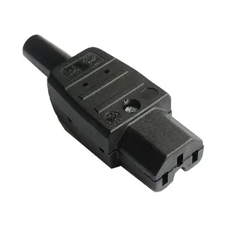 Cablenet 42-0505 elektrische stekker C15 Zwart 2P+E