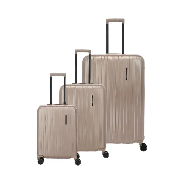 Travelite Barbara Novelty 4 Wielen Kofferset 3-delig Met Uitbreidingsplooi - Harde Bagage - Tsa Slot - Satin Nude thumbnail